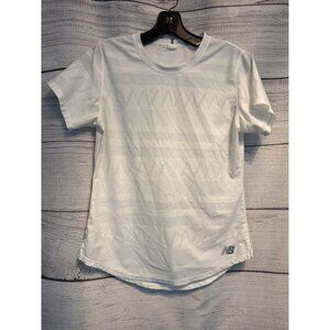 New Balance White Q Speed Jacquard Short Sleeve